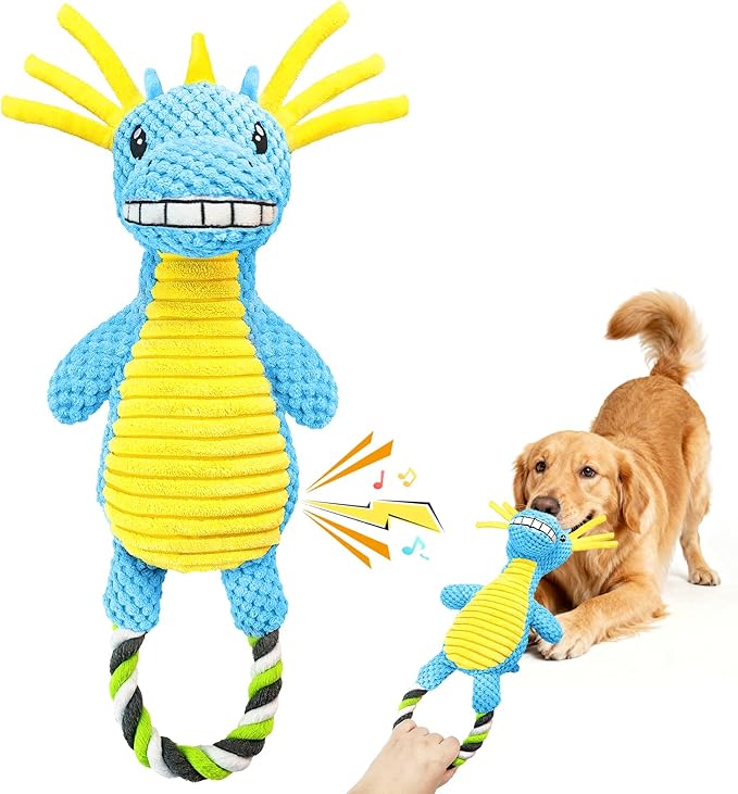 Plush Octopus Dog Toy – Durable Squeaky Interactive Tug Toy for Dogs, Soft Chew Toy for Small, Medium & Large Dogs