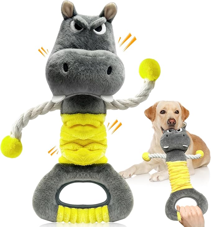 Plush Octopus Dog Toy – Durable Squeaky Interactive Tug Toy for Dogs, Soft Chew Toy for Small, Medium & Large Dogs